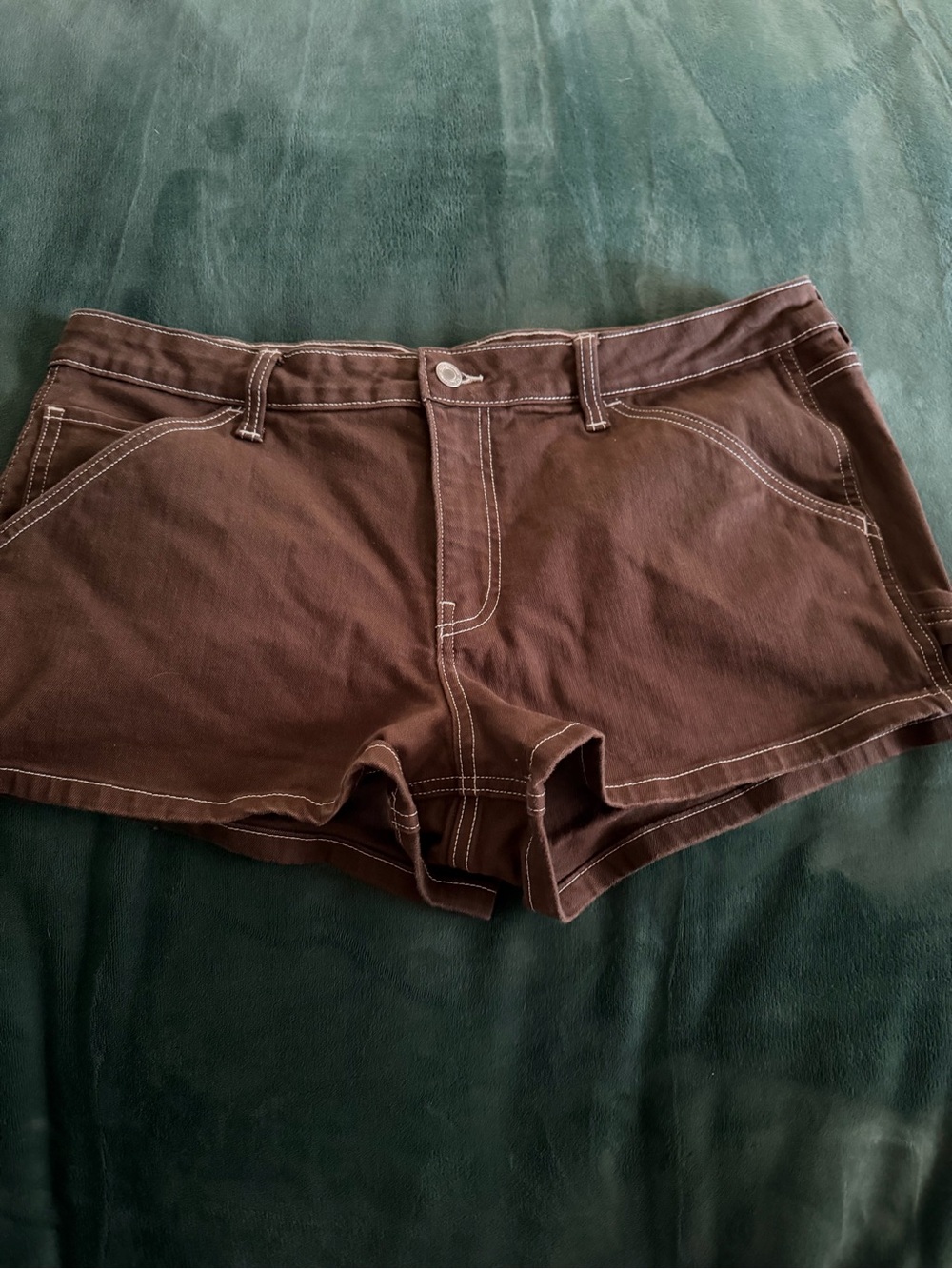 No Boundaries Brown Low-Rise Jean Shorts
